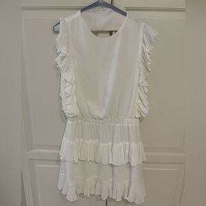 TCEC dress/ white pleated dress
